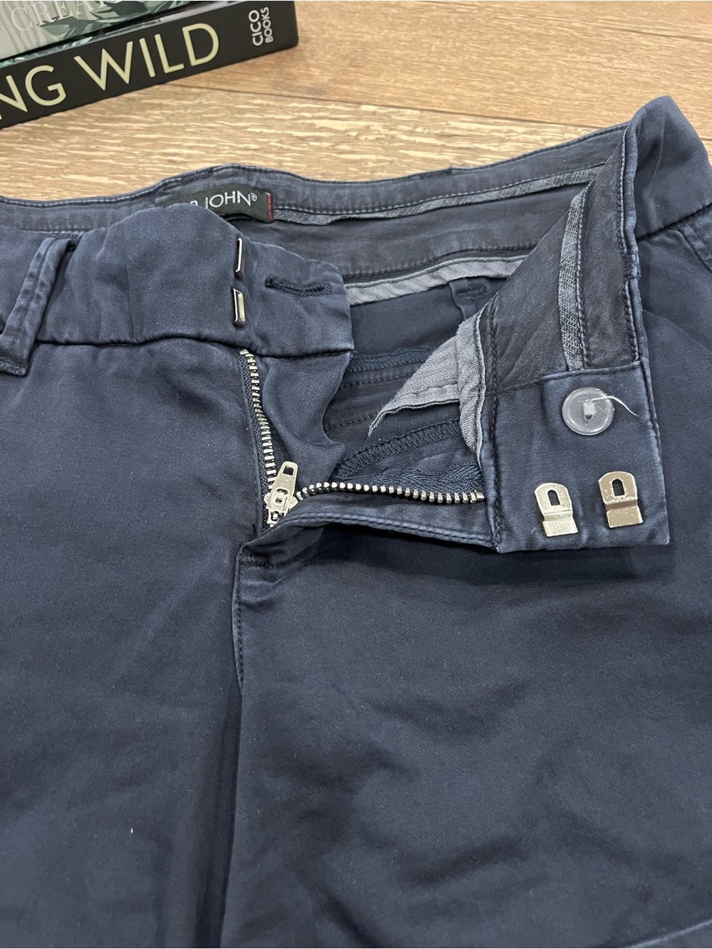 Dear John Dark Navy Cuffed Women's Shorts - Picture 2 of 7
